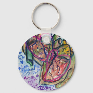 Porte-clés Zombie Love Poem Pendentif Charm Porte - clés