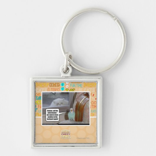 Porte-clés Zombis dans le jardin (Devant)