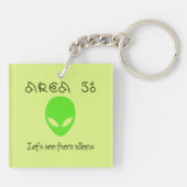 Porte-clés Zone 51 Montrez-les nous ces aliens (Dos)