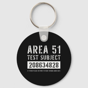 Porte-clés Zone 51 Objet de l'essai 4828 Enlèvement d'Aliens