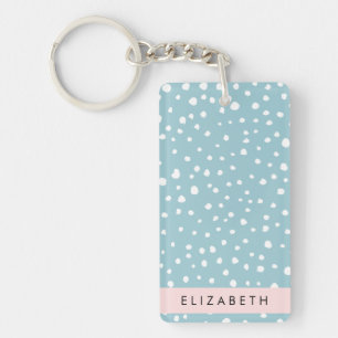 Porte-clés Zones Dalmatiennes Bleues, Points Dalmatiens, Votr