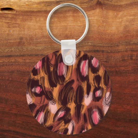 Porte-clés Zones léopard Motif animal africain (Verso)