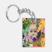 Porte-clés Zoo Wild Animal Jungle Safari Anniversaire de enfa (Devant gauche)