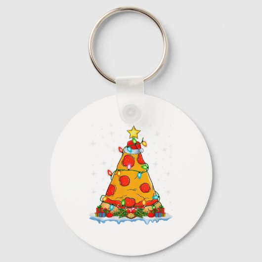 Porte-clés Zza Christmas Tree Lights Santa Hat Fast Food Zza (Recto)