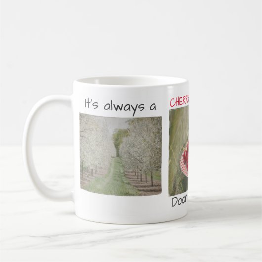 Porte Comté Cerise Blossom Café Mug (Gauche)