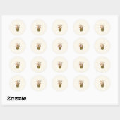 Porte-crayons floral autocollant (Feuille)