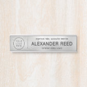 Porte de bureau avec plaques de nom de logo modern (Devant)