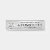 Porte de bureau avec plaques de nom de logo modern (Devant)