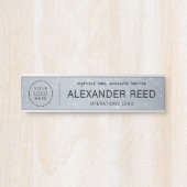 Porte de bureau avec plaques de nom Logo Pailleté (Devant)
