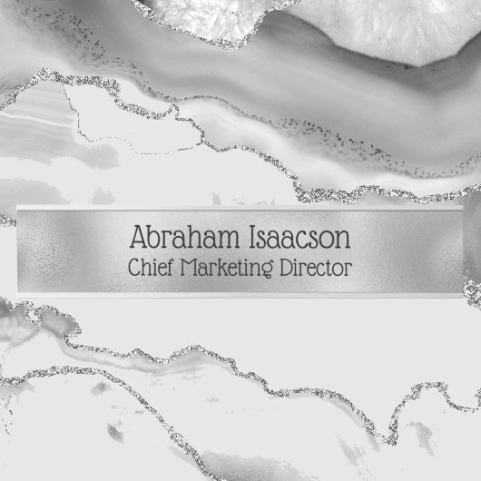 Porte de bureau Faux Glass Nom de la plaque