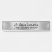 Porte de bureau Faux Glass Nom de la plaque (Devant)