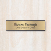 Porte de bureau Faux Gold Signes Nom Plaque (Devant)