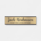 Porte de bureau Faux Gold Signes Nom Plaque (Devant)