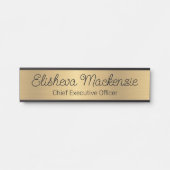 Porte de bureau Faux Gold Signes Nom Plaque (Devant)