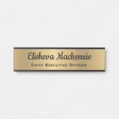 Porte de bureau Faux Gold Signes Nom Plaque (Devant)