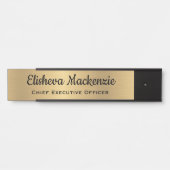 Porte de bureau Faux Gold Signes Nom Plaque (Devant)