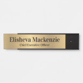 Porte de bureau Faux Gold Signes Nom Plaque (Devant)