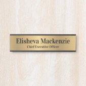 Porte de bureau Faux Gold Signes Nom Plaque (Devant)