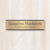 Porte de bureau Faux Gold Signes Nom Plaque (Devant)