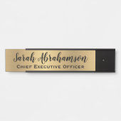 Porte de bureau Faux Gold Signes Nom Plaque (Devant)