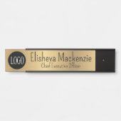 Porte de bureau Faux Gold Signes Nom Plaque (Devant)