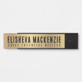 Porte de bureau Faux Gold Signes Nom Plaque (Devant)