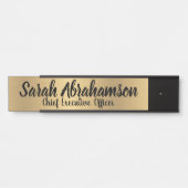 Porte de bureau Faux Gold Signes Nom Plaque (Devant)