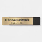 Porte de bureau Faux Gold Signes Nom Plaque (Devant)