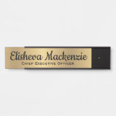 Porte de bureau Faux Gold Signes Nom Plaque (Devant)