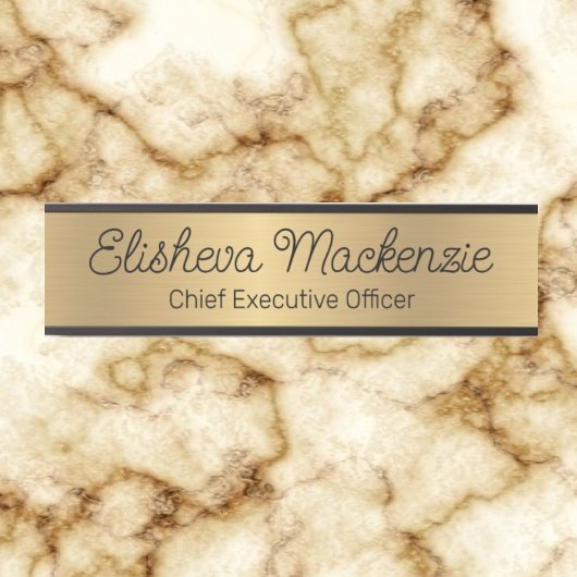 Porte de bureau Faux Gold Signes Nom Plaque