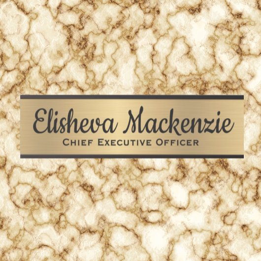 Porte de bureau Faux Gold Signes Nom Plaque