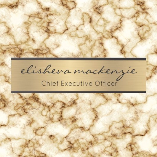 Porte de bureau Faux Gold Signes Nom Plaque