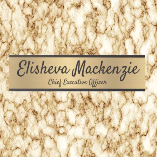 Porte de bureau Faux Gold Signes Nom Plaque