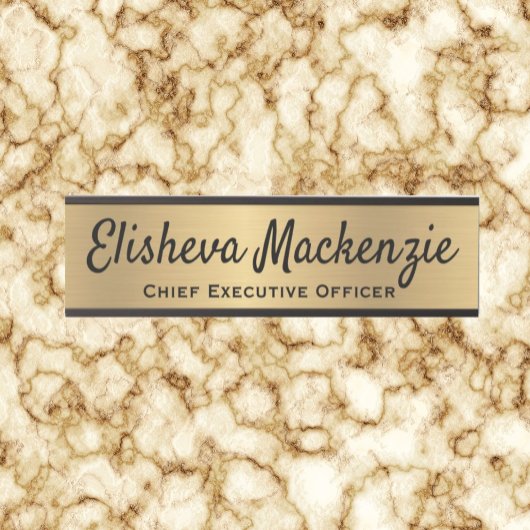 Porte de bureau Faux Gold Signes Nom Plaque