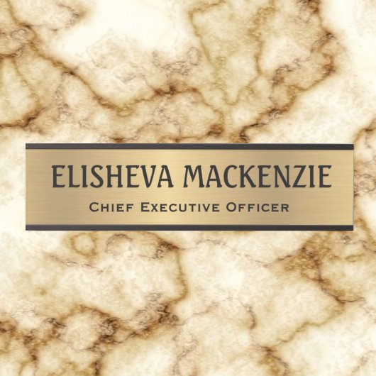 Porte de bureau Faux Gold Signes Nom Plaque