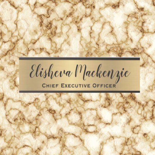 Porte de bureau Faux Gold Signes Nom Plaque