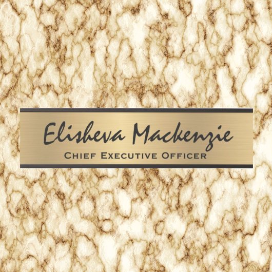 Porte de bureau Faux Gold Signes Nom Plaque