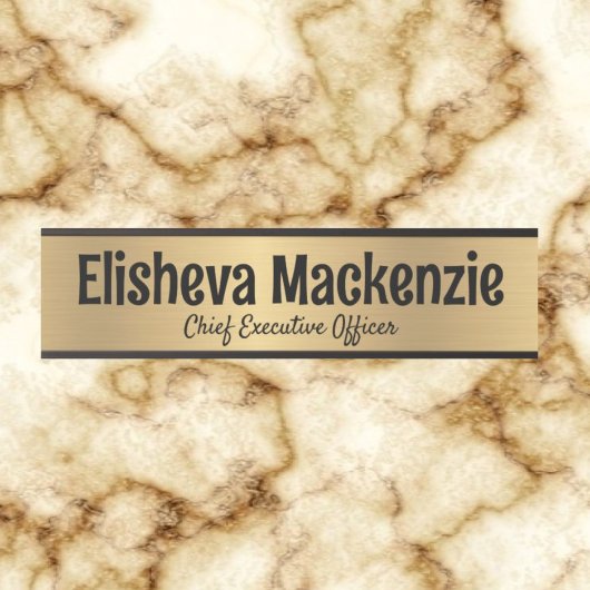 Porte de bureau Faux Gold Signes Nom Plaque