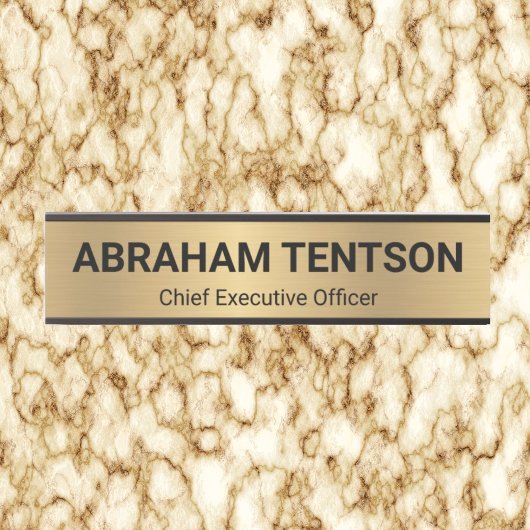 Porte de bureau Faux Gold Signes Nom Plaque