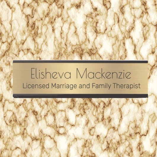 Porte de bureau Faux Gold Signes Nom Plaque