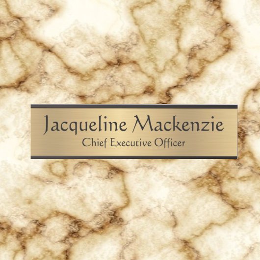 Porte de bureau Faux Gold Signes Nom Plaque