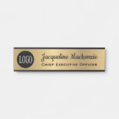 Porte de bureau Faux Gold Signes Nom Plaque (Devant)