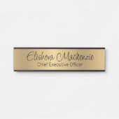Porte de bureau Faux Gold Signes Nom Plaque (Devant)
