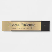 Porte de bureau Faux Gold Signes Nom Plaque (Devant)
