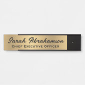 Porte de bureau Faux Gold Signes Nom Plaque (Devant)