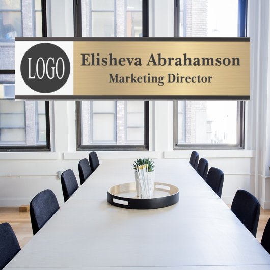 Porte de bureau professionnelle Signer Plaque de n