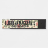 Porte de bureau Red Roses Signes Nom Plaque (Devant)