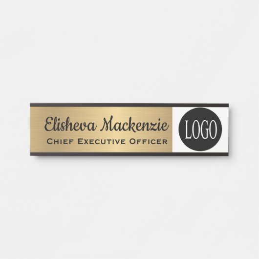 Porte de bureau Signer votre logo ici Nom Plaque (Devant)