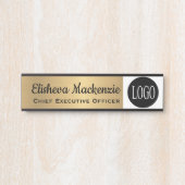 Porte de bureau Signer votre logo ici Nom Plaque (Devant)