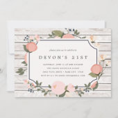 Porte de jardin | Blush Floral Invitation de fête  (Devant)